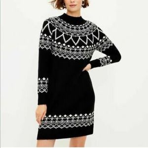 NWT Loft Fair Isle Sweater Dress Sz XXL Tall